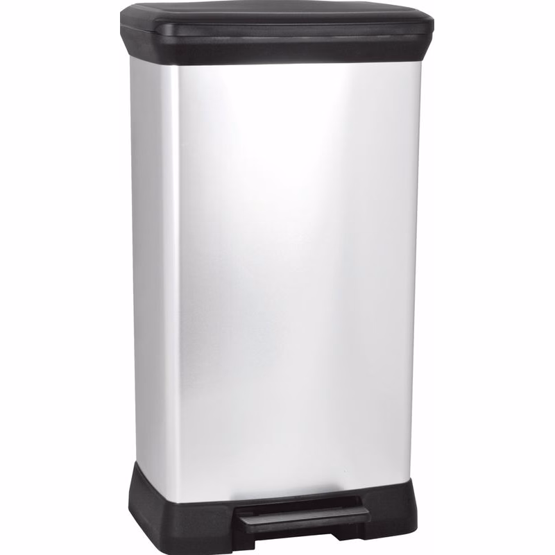 CURVER Odpadkový kôš DECO BIN 50l | strieborná