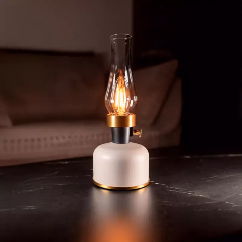 Stolová lampa OLIA USB IP44 beige