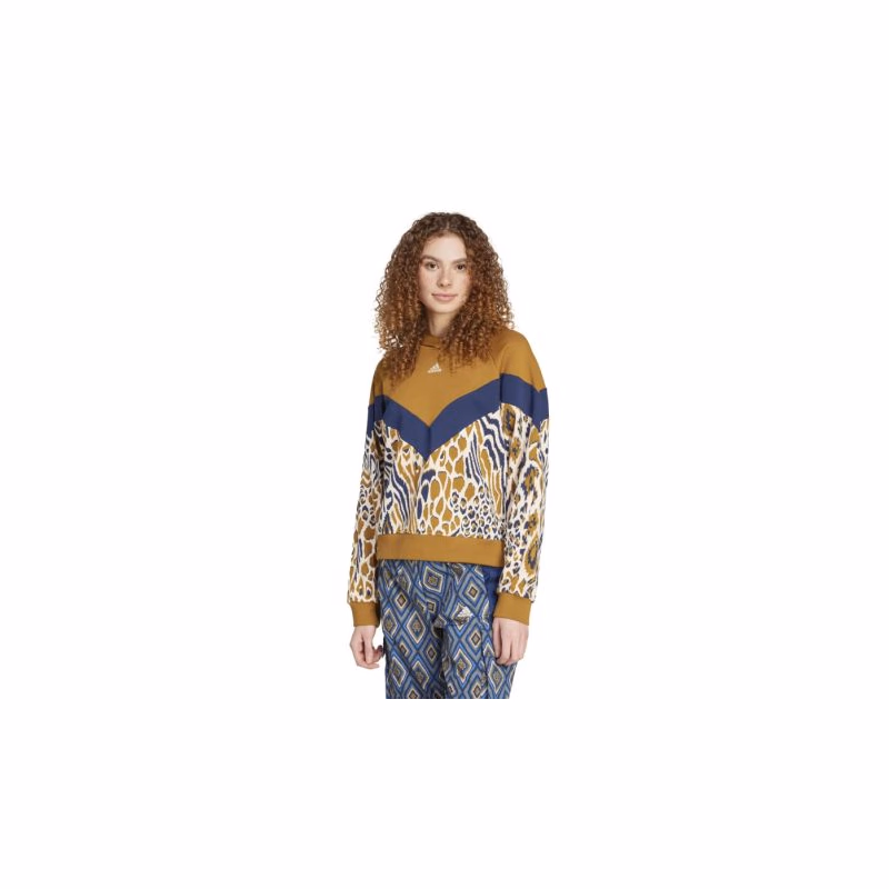 Dámska mikina s kapucňou ADIDAS FARM HOODIE-IV9738-Brown