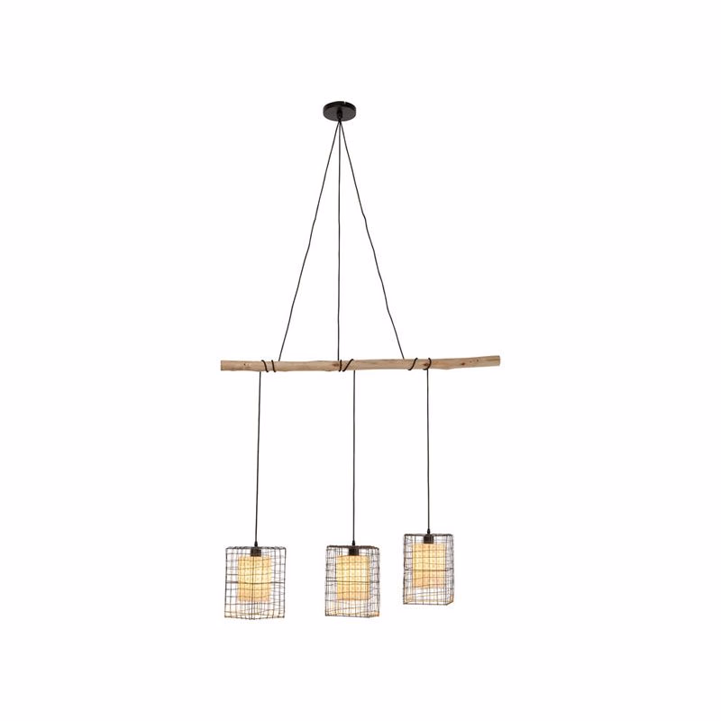 Three Grids visiaca lampa hnedá/čierna 120cm