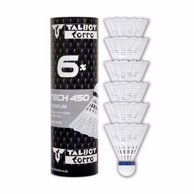 Bedmintonové loptičky TALBOT TORRO Tech 450 Medium 6ks - biele