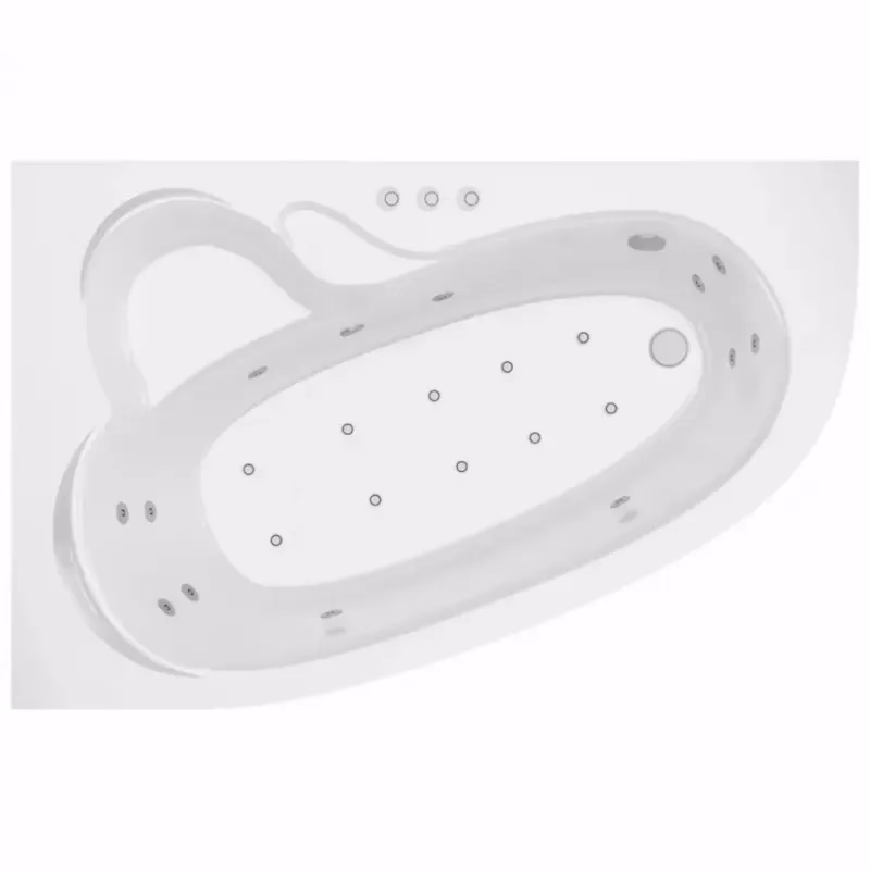 Vaňa s hydromasážou Madura 170/110 L 12DW+10DP pneumatické ovládanie