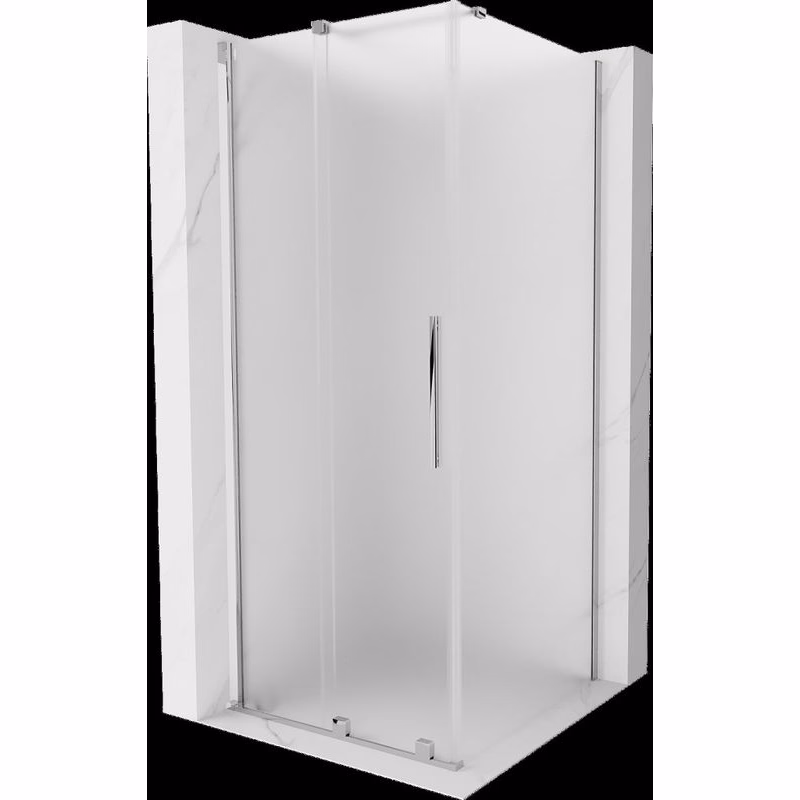 MEXEN/S - Velár sprchovací kút, posuvné dvere 100 x 100, dekor, chróm 871-100-100-31-01