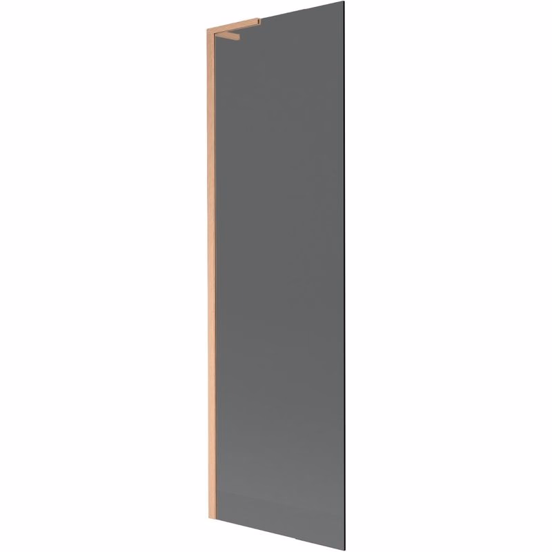 MEXEN/S - Next L vaňová zástena FIX 60 x 150, grafit, meď kartáčovaná 895-060-000-03-40-65