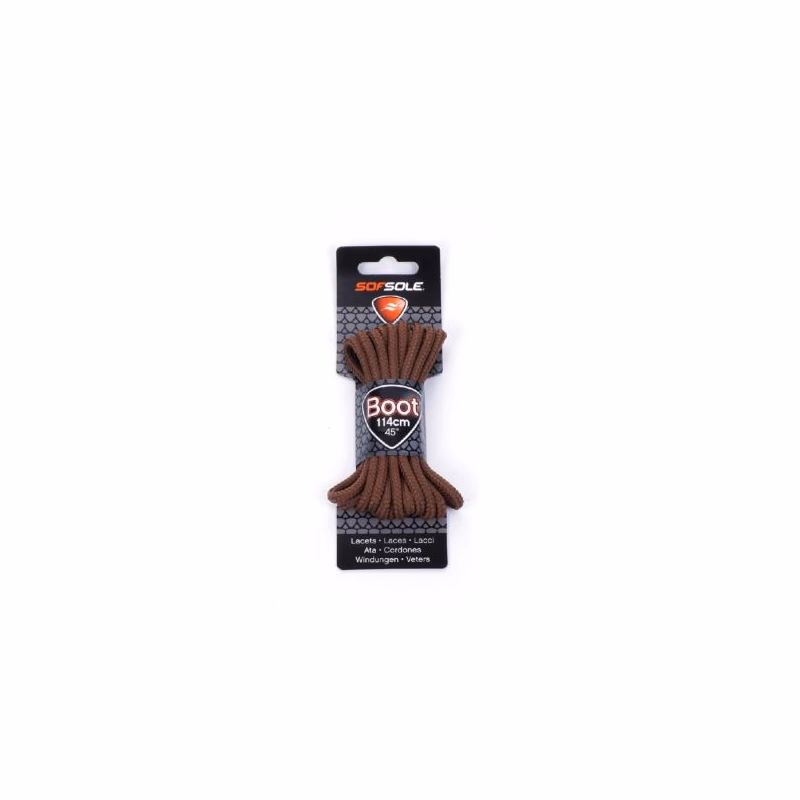 Šnúrky do topánok SOFSOLE LACES OUTDOOR 801935 LIGHT BROWN WAXED 114 CM