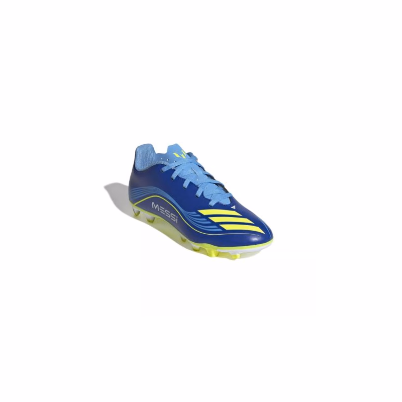 Chlapčenské futbalové kopačky outdoorové ADIDAS F50 Messi Club Jr FG MG team royal blue solar yellow semi blue burst