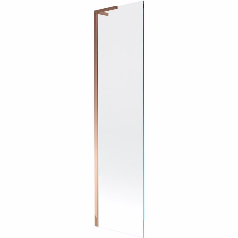 MEXEN/S - Next L vaňová zástena FIX 70 x 150, transparent, ružové zlato 895-070-000-03-00-60