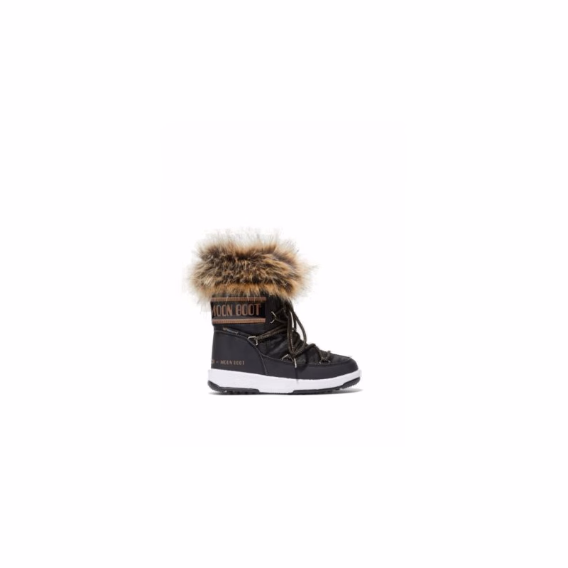 Detské členkové zimné topánky MOON BOOT MONACO LOW, 002 black copper