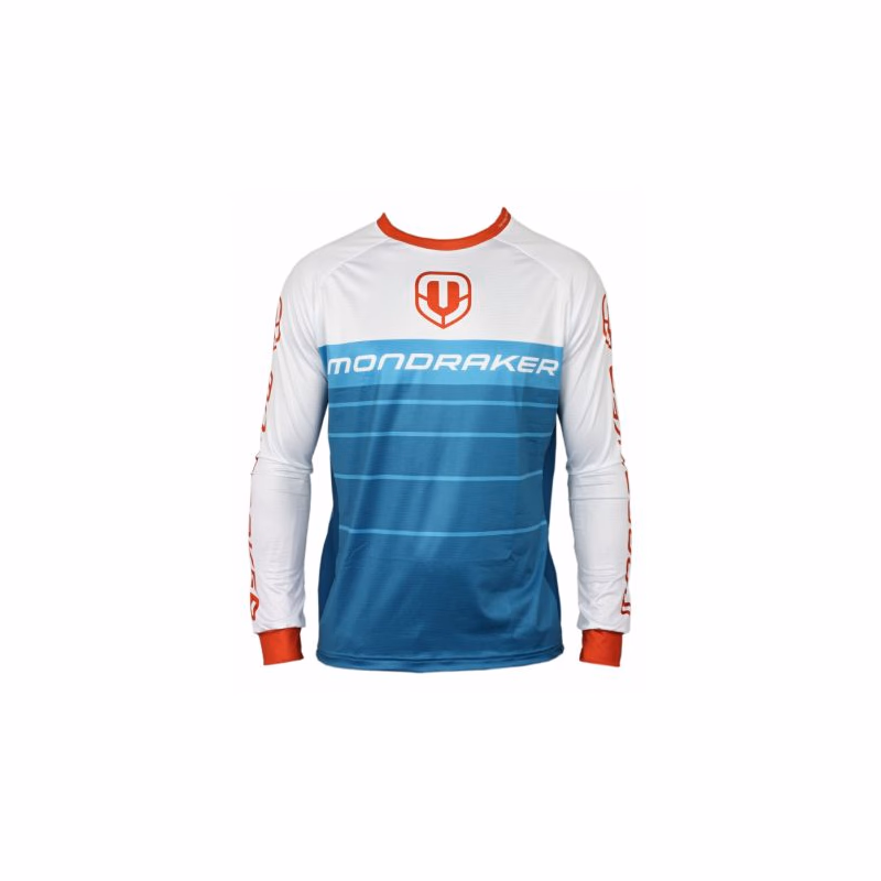 Pánsky cyklistický dres s dlhým rukávom MONDRAKER Enduro Trail Jersey long, petrol white red