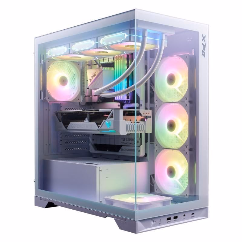 ADATA XPG case INVADER X BTF Mid-Tower, bez zdroja, 5x 120mm Fan, Biela