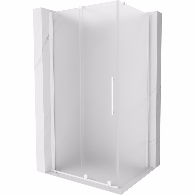 MEXEN/S - Velár sprchovací kút, posuvné dvere 120 x 70, dekor, biela 871-120-070-31-20
