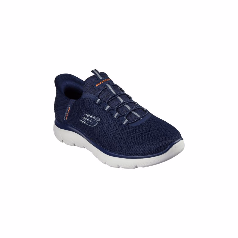 Pánska rekreačná obuv SKECHERS Summits High Range Slip-Ins M navy white