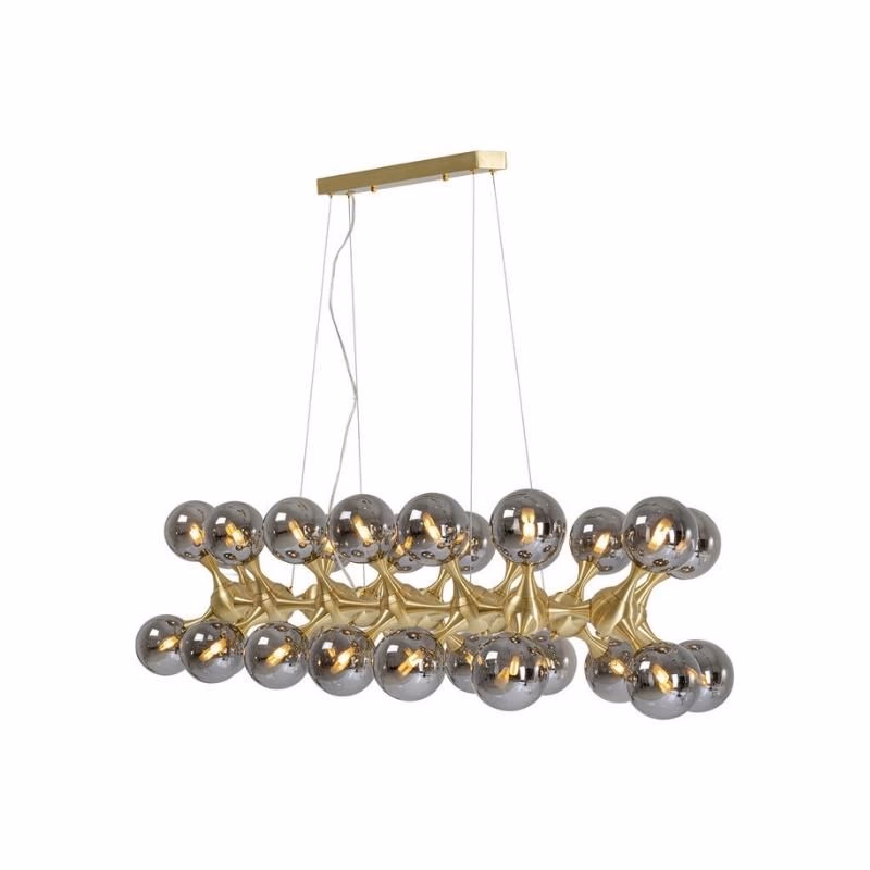 Atomic Balls visiaca lampa zlatá 140 cm