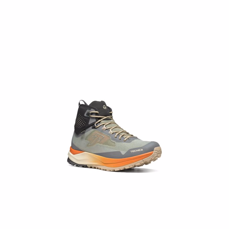 Pánska členková turistická obuv TECNICA Spark S MID GTX, green burnt orange