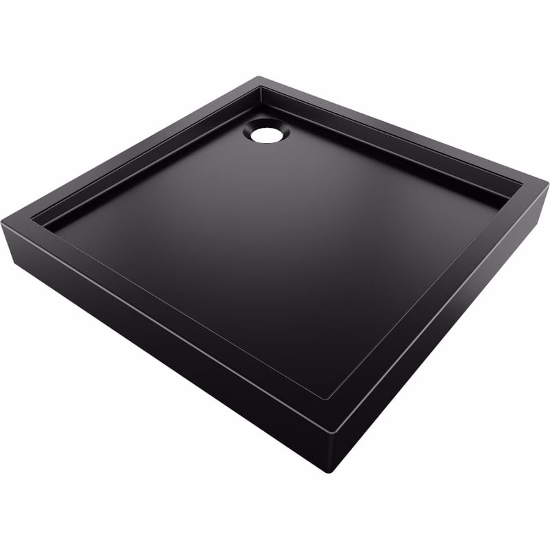 MEXEN - Flow+ Sprchová vanička štvorcová 90 x 90, čierna mat 46S709090H