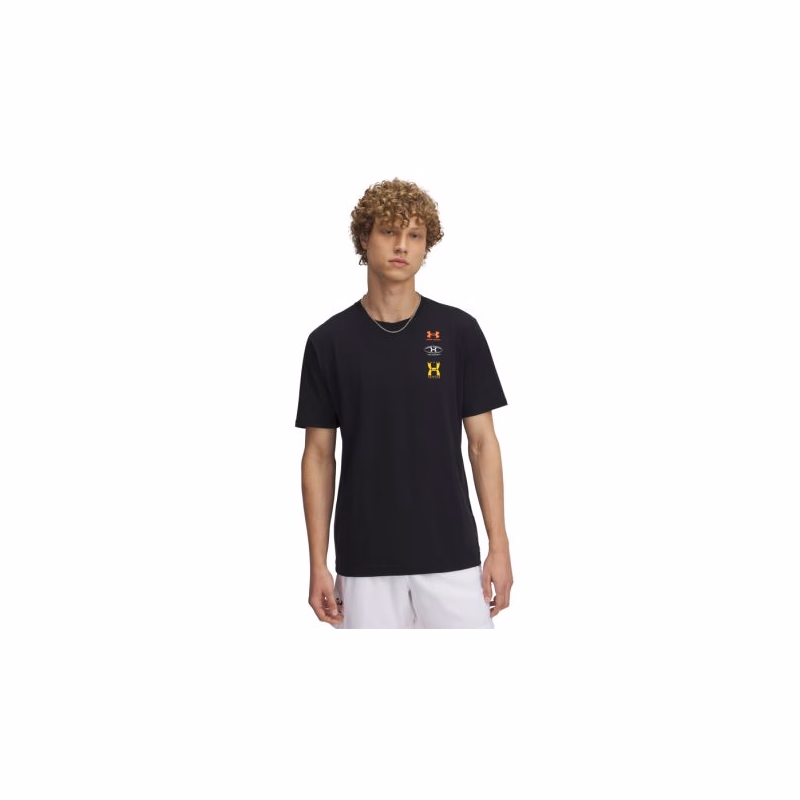 Pánske tričko s krátkym rukávom UNDER ARMOUR UA M 60 40S EVOL LOGO SS-BLK