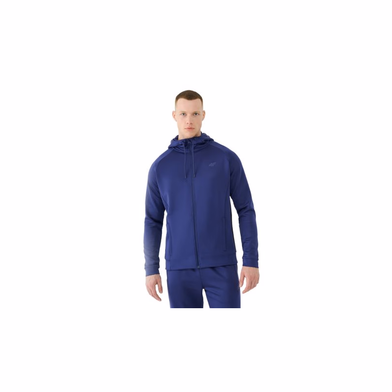 Pánska tréningová mikina so zipsom 4F SWEATSHIRT FNK-WSS25TFSWM513-30S-DARK BLUE