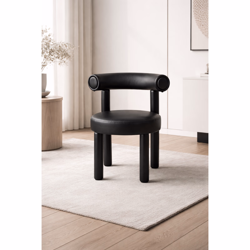 Leith LET77BLK-L Tapetovaná stolička