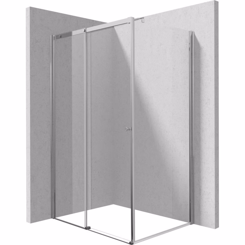 DEANTE - Sprchovací kút Kerria Plus chróm, obdĺžniková, 100x80 cm KKN0P10S08