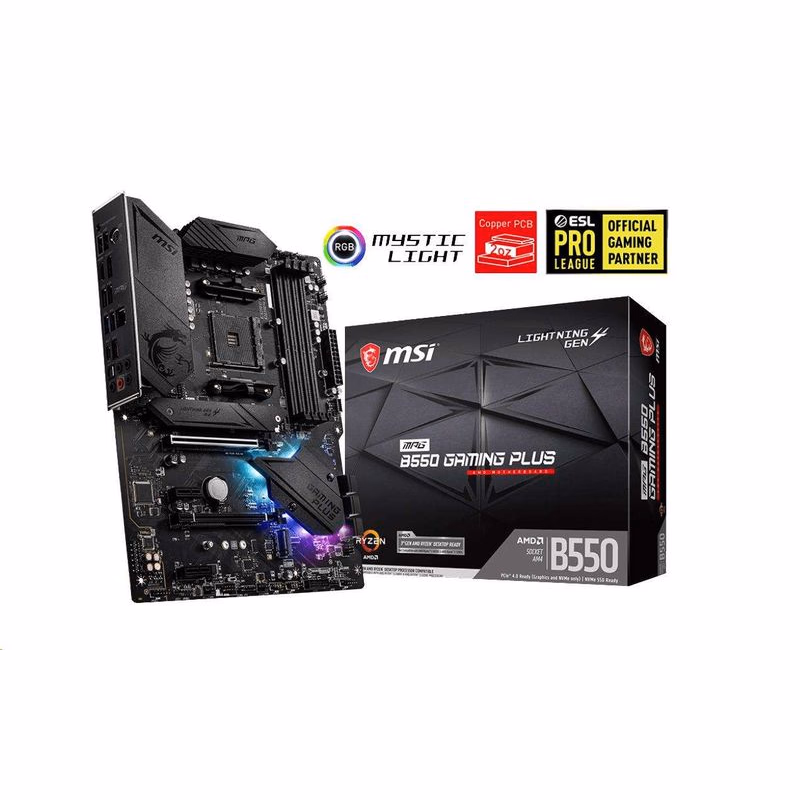 MSI MB Sc AM4 MPG B550 GAMING PLUS, AMD B550, 4xDDR4, VGA, ATX