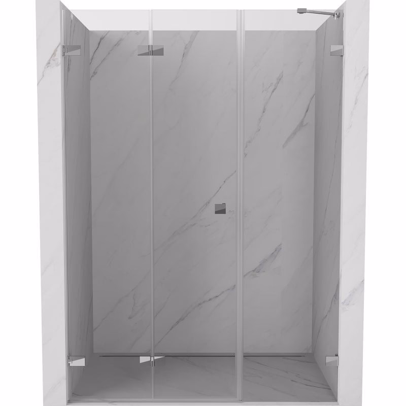 MEXEN/S - Lunar-F skladacie sprchové dvere ľavé 115, transparent, chróm 836S-115-050-01-00-L