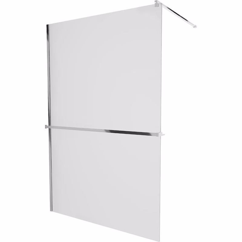 MEXEN/S - KIOTO Sprchová zástena WALK-IN s poličkou a držiakom uterákov 70 x 200, matné sklo 8 mm, chróm 800-070-121-01-30
