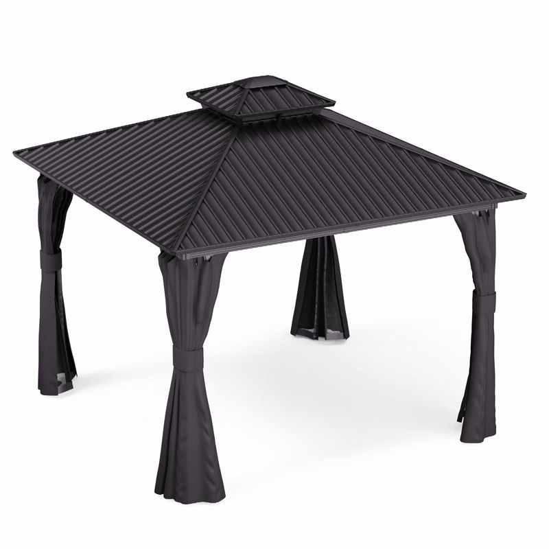 Blumfeldt ShadeFortress, altánok, 3 x 3 m, pozinkovaná oceľová strecha, chráni pred slnkom, dažďom a vetrom
