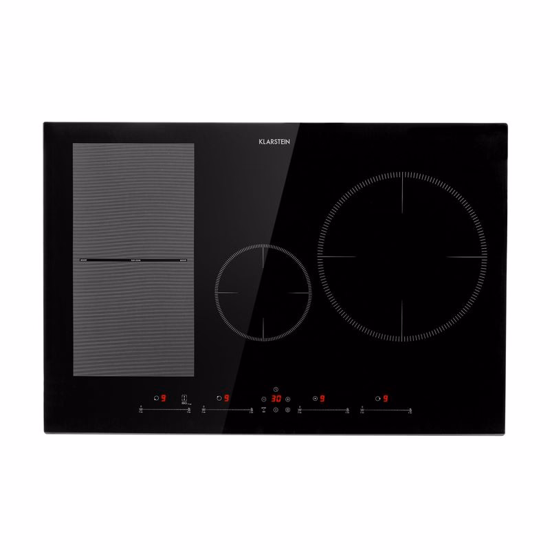 Klarstein Delicatessa 77 Hybrid, vstavaná indukčná varná doska, 7000 W, 4 zóny, čierna