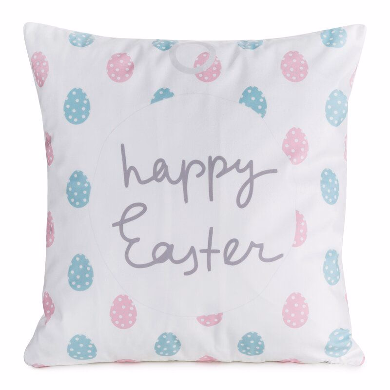 ArtFir Veľkonočná obliečka na vankúš EASTER 9 | biela/modrá 45 x 45 cm