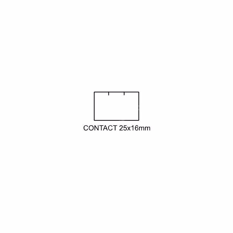 Etikety Contact 25x16mm biele obdĺžnikové