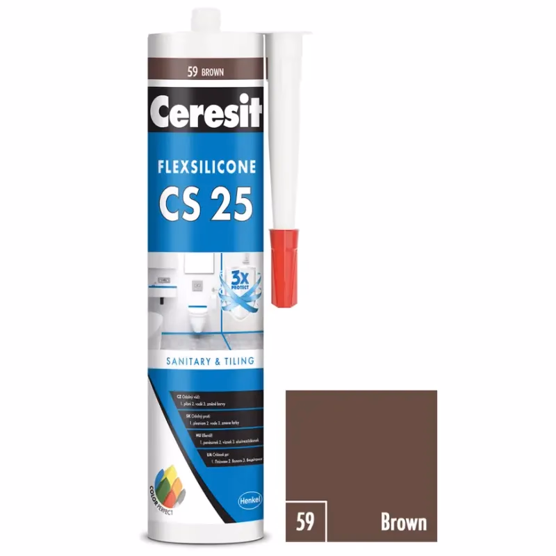 Ceresit Silikón CS25 hnedá 280ml