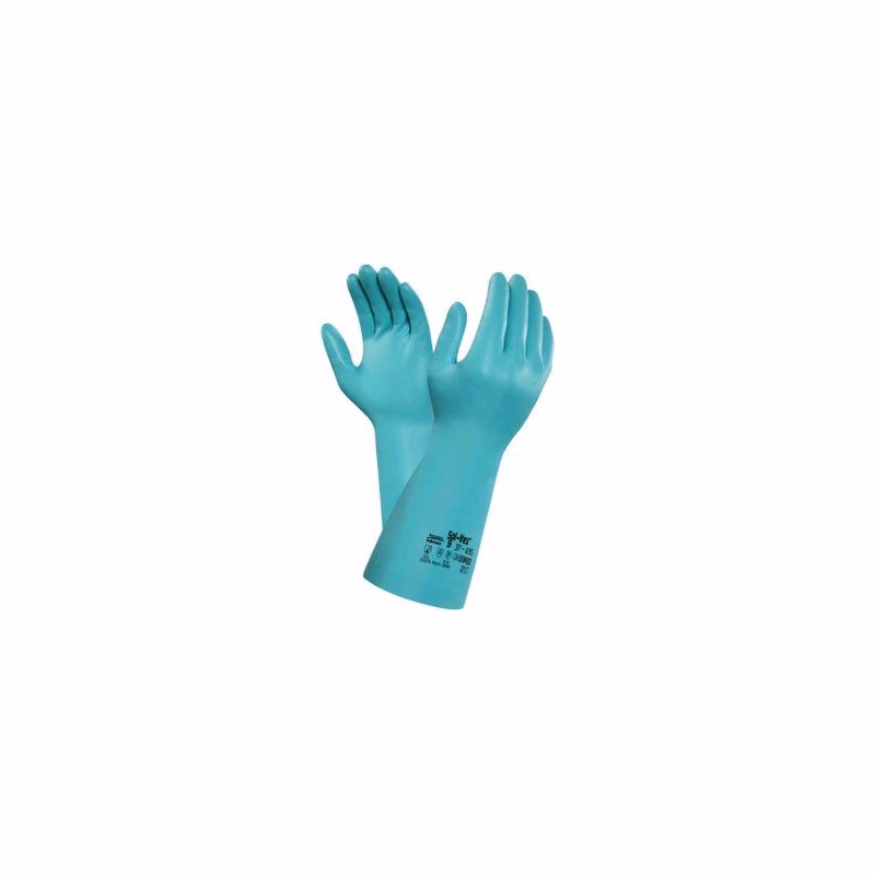 Chemické rukavice ANSELL SOL-VEX 37-695, máčané v nitrile, veľ. 08