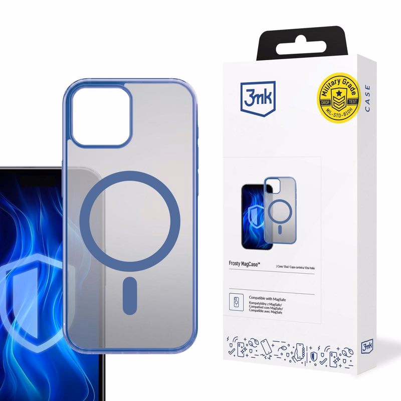 3mk ochranný kryt Frosty MagCase Blue pre Apple iPhone 13