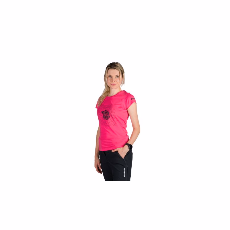 Dámske turistické tričko s krátkym rukávom NORTHFINDER MANDI-355pink