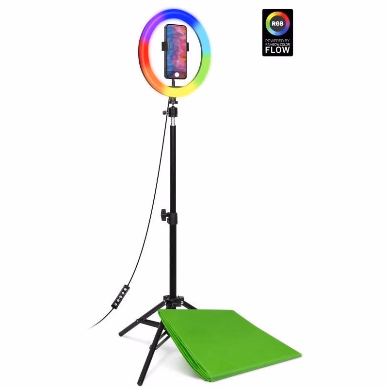 CONNECT IT Streaming Box Selfie10Ring kruhové 10" RGB LED svetlo
