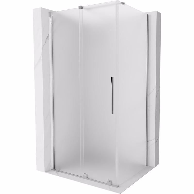 MEXEN/S - Velár sprchovací kút, posuvné dvere 110 x 80, dekor, chróm 871-110-080-31-01