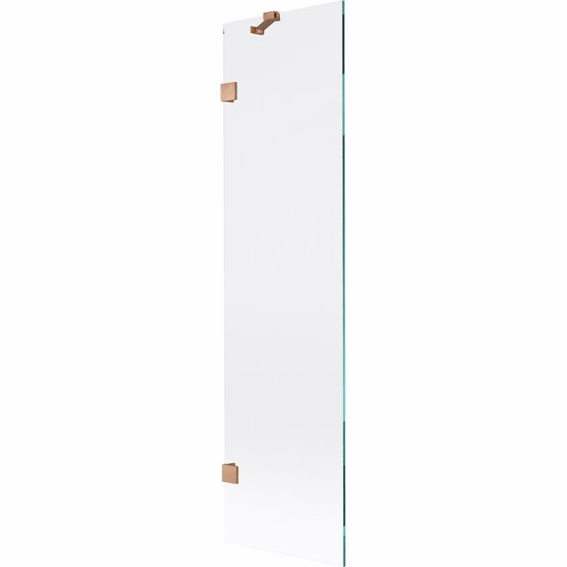 MEXEN/S - Lunar vaňová zástena FIX 50 x 150, transparent, meď kartáčovaná 897-050-000-65-00