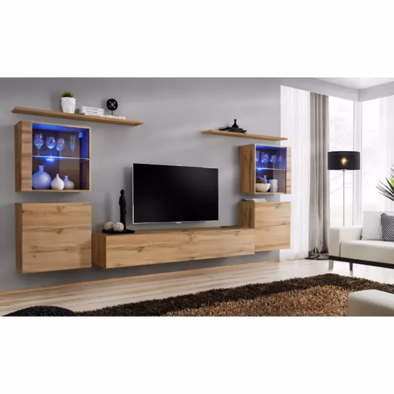 Obývacia stena Switch Sklo +LED XIV Wotan