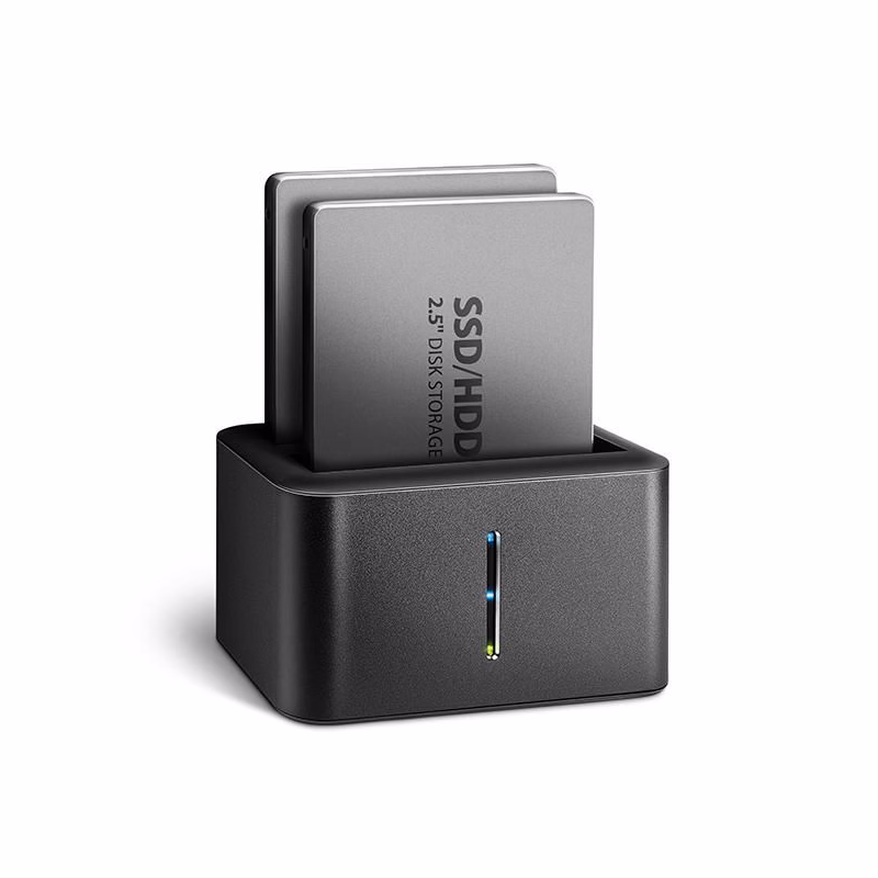 AXAGON ADSA-D25, USB 3.2 Gen 1 - 2x SATA 6G 2.5" SSD/HDD CLONE MINI dokovacia stanica