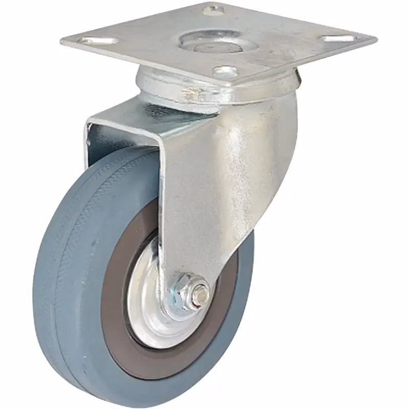 Otočné pojazdné koliesko 100 mm/65 kg doska montážna, guma