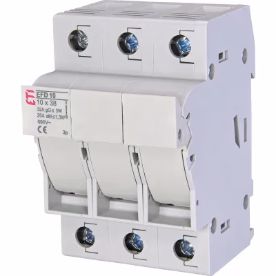 Poistkový odpojovač EFD 10 3-pólový 32A 690V pre CH10 gG/aM (ETI)