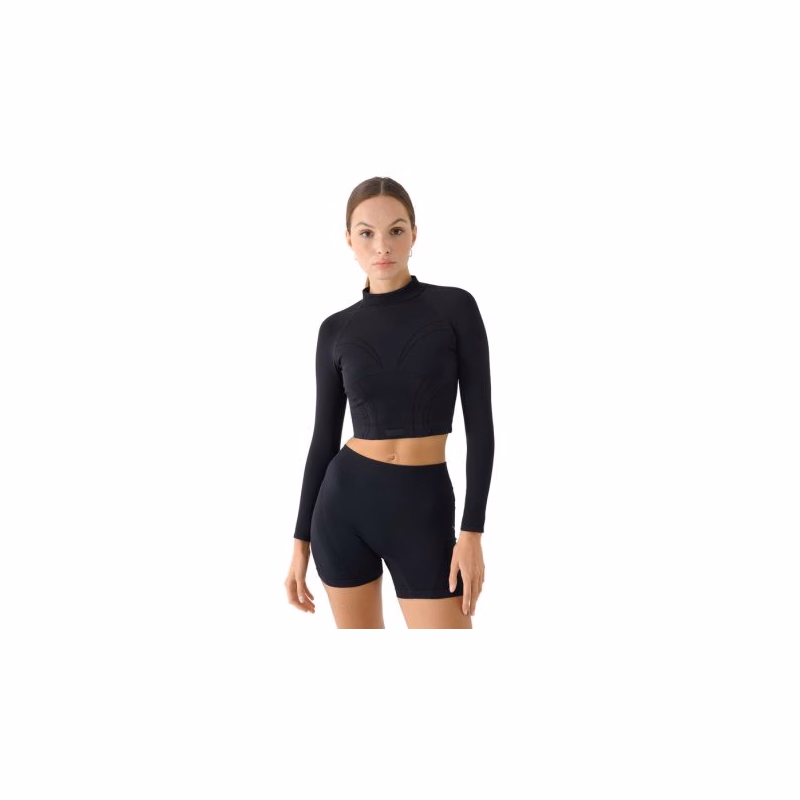 Dámske tréningové tričko s dlhým rukávom 4F LONGSLEEVE FNK F483-RAW24TFLOF483-20S-DEEP BLACK