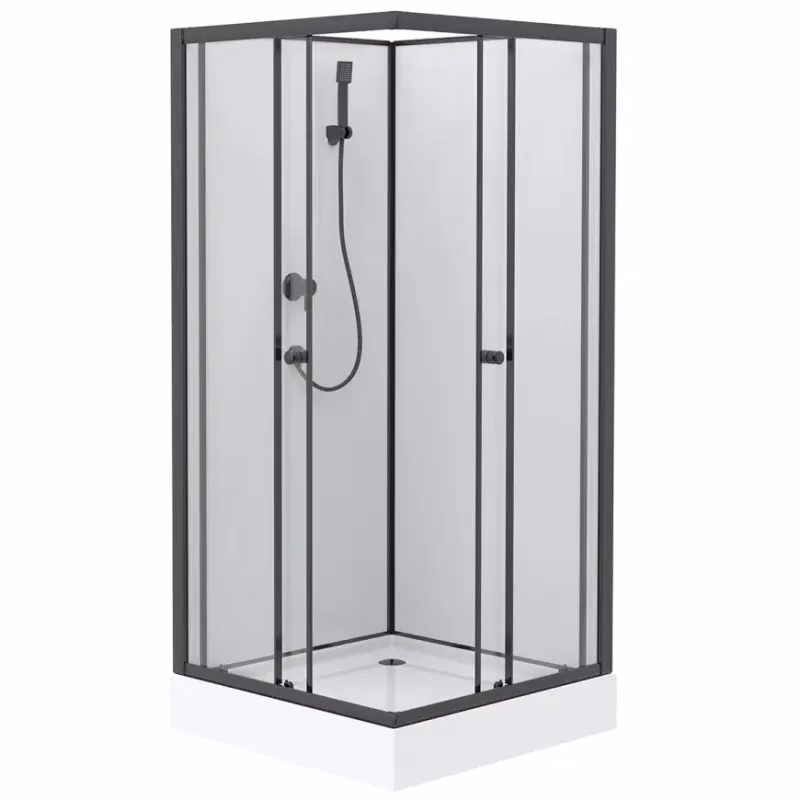 Sprchový box štvorcový Elize 90x90x200 čierny