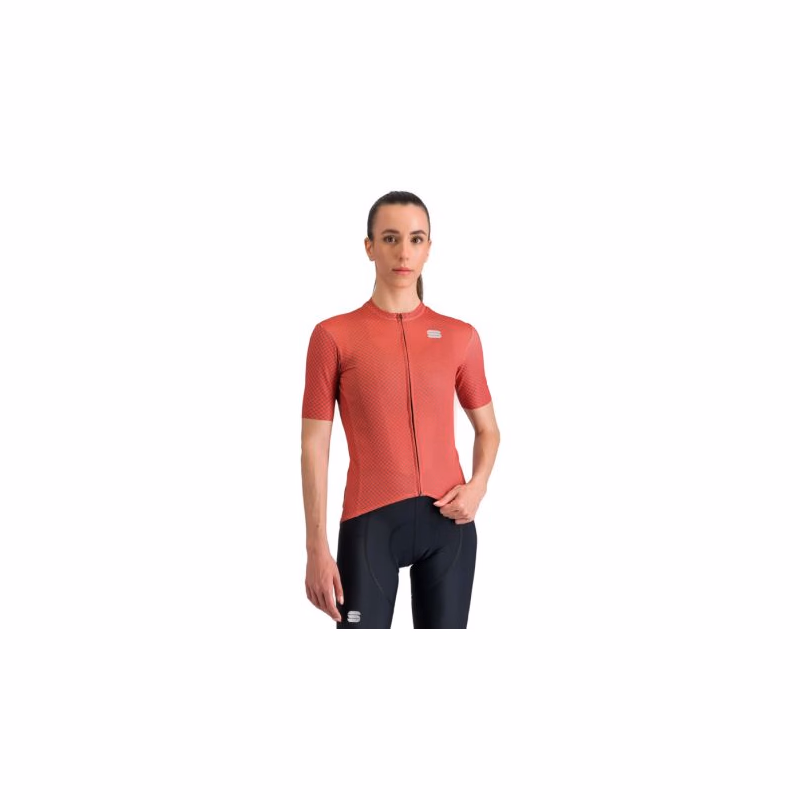 Dámsky cyklistický dres s krátkym rukávom SPORTFUL Checkmate w jersey, pompelmo mauve