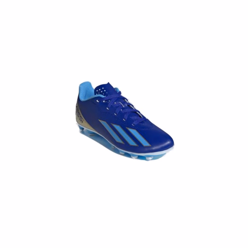 Chlapčenské futbalové kopačky outdoorové ADIDAS X Crazyfast Messi Jr FG lucid blue blue burst cloud white