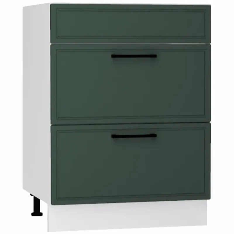 Kuchynská skrinka Emily D60PC S/2 ZASL zelená mat