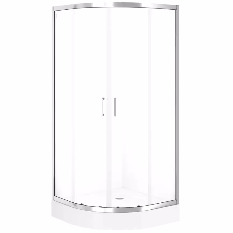 Sprchový kút polkruhový Brasco 90x90x190 chróm S168-002