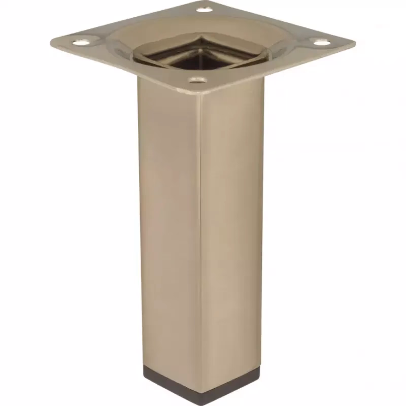 Štvorcová nábytková noha 10 cm inox