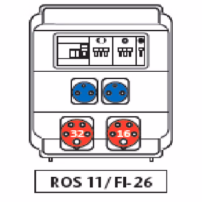 Rozvodnica 11M 7x250V FA+FI 7M istená IP54 - ROS 11/FI-26 (SEZ DK)