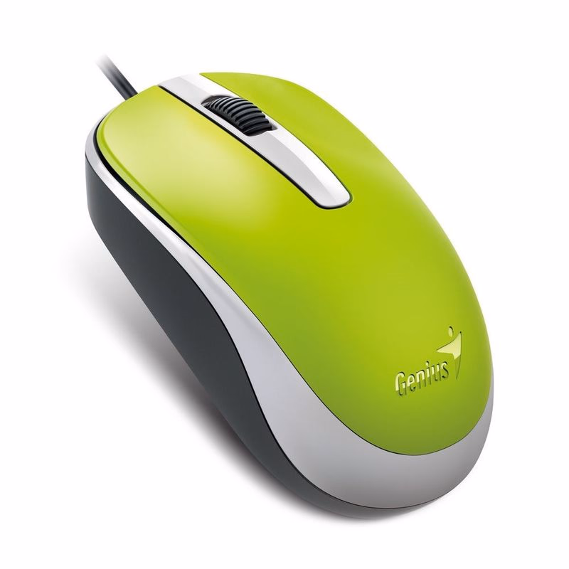 GENIUS myš DX-120, drôtová, 1200 dpi, USB, zelená